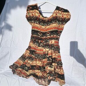 Patterned mini dress